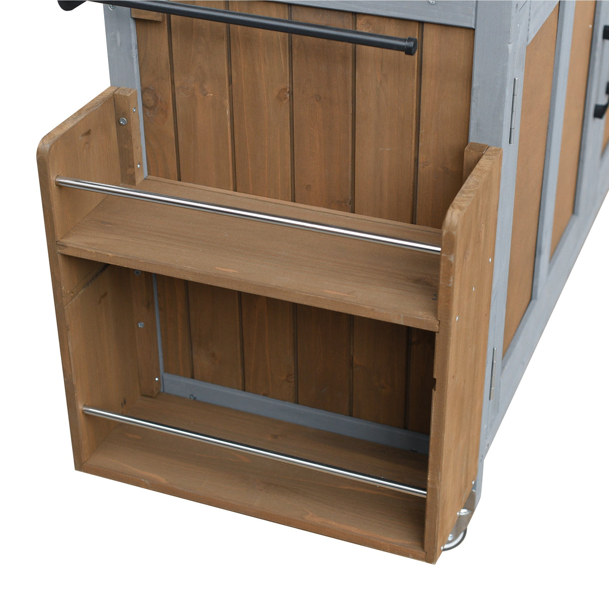 Foldable Outdoor Kitchen Island Patio Mobile Kitchen Cart