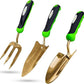 Titanium Garden Tool Set with Hand Cultivator Trowel