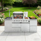 85-Inch Deluxe Stainless Steel Gas Outdoor Kitchen Barbecue Grill
