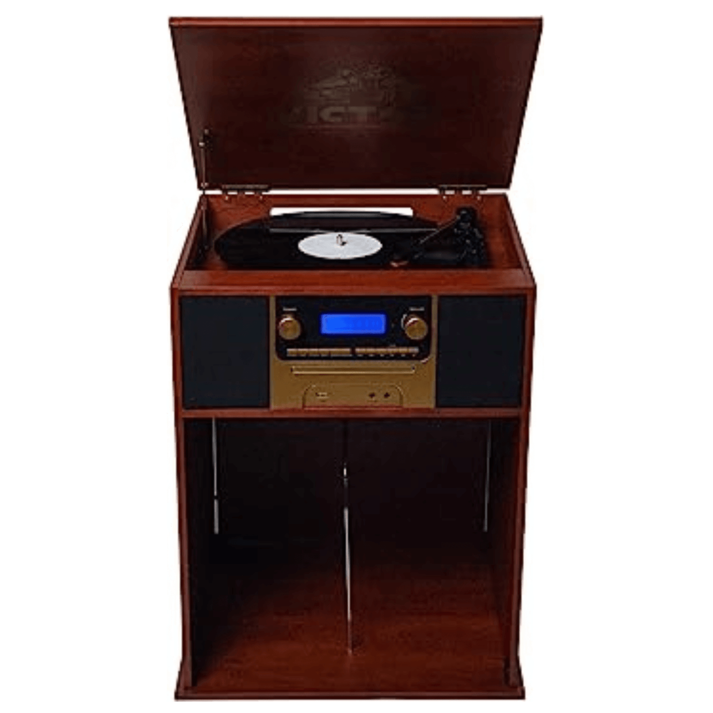 Victor Boyleston 7-in-1 3-Speed Turntable Music Center Mahogany - Refurbished