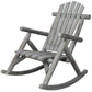 Durable Wooden Porch Rocker, Fir Log Rocking Chair