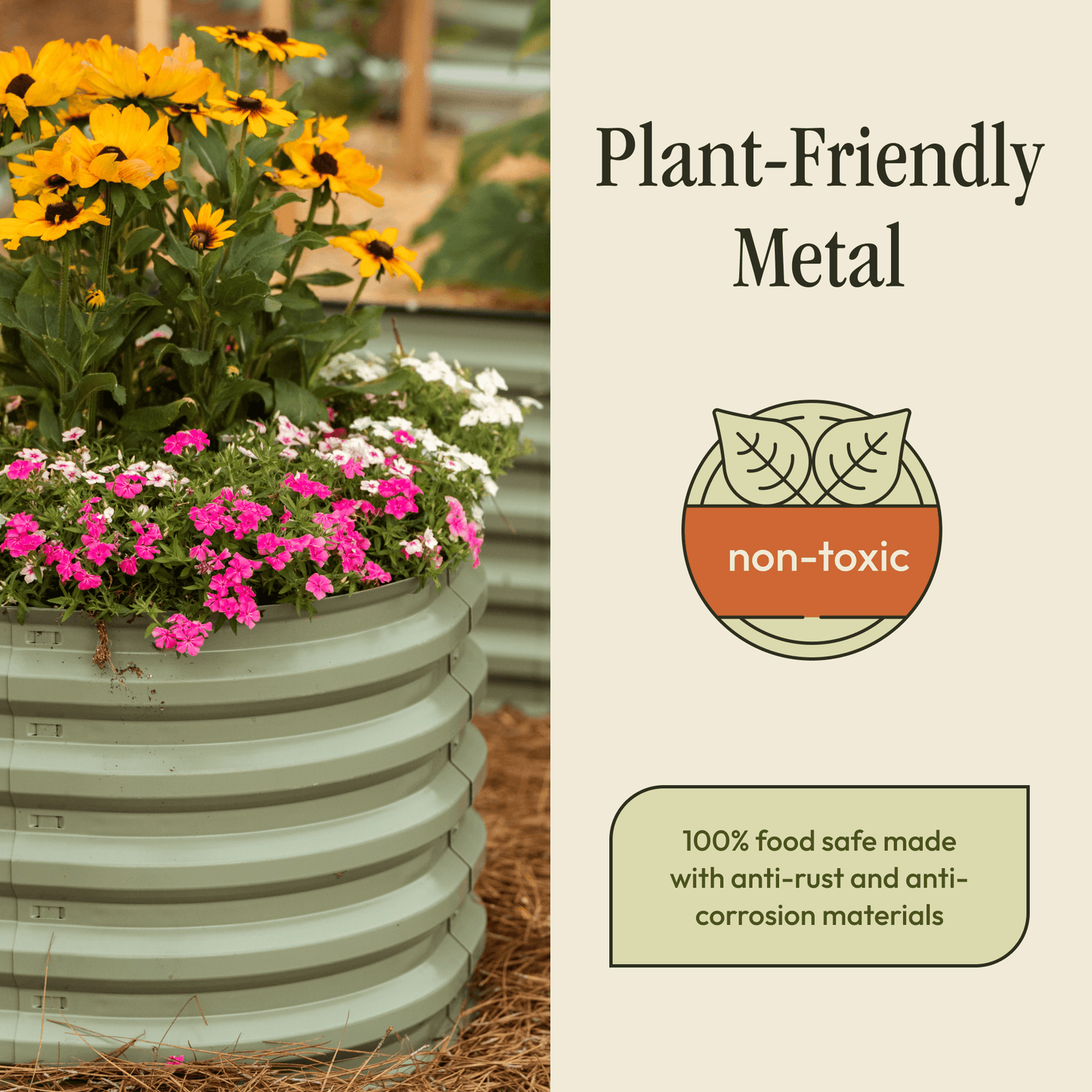 Gro-Rite Premium Metal Raised Garden Bed Kit Tool-Free