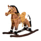 Qaba Kids Metal Plush Ride-On Rocking Horse Chair Toy