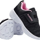 adituo Toddler Boys Girls Lightweight Athletic Sneakers Strap Black Pink Size 11