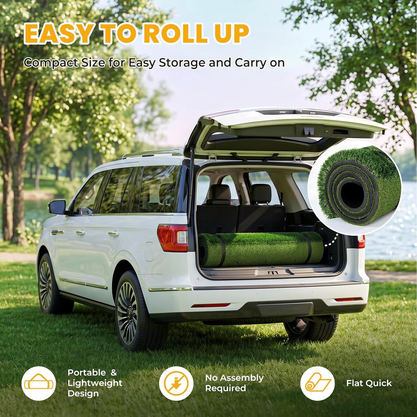 SwingRex 5x4FT Golf Practice Mat with Balls, Tees for Indoor & Outdoor Training