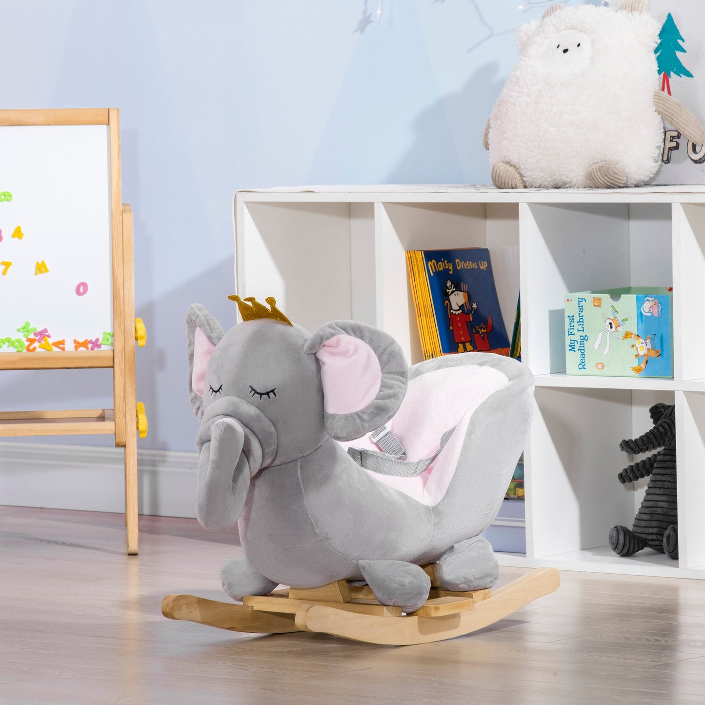Qaba Baby Elephant Rocking Chair Toddler Rocker Toy