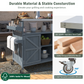 K&K Outdoor Kitchen Island, Rolling Bar Cart & Storage Cabinet