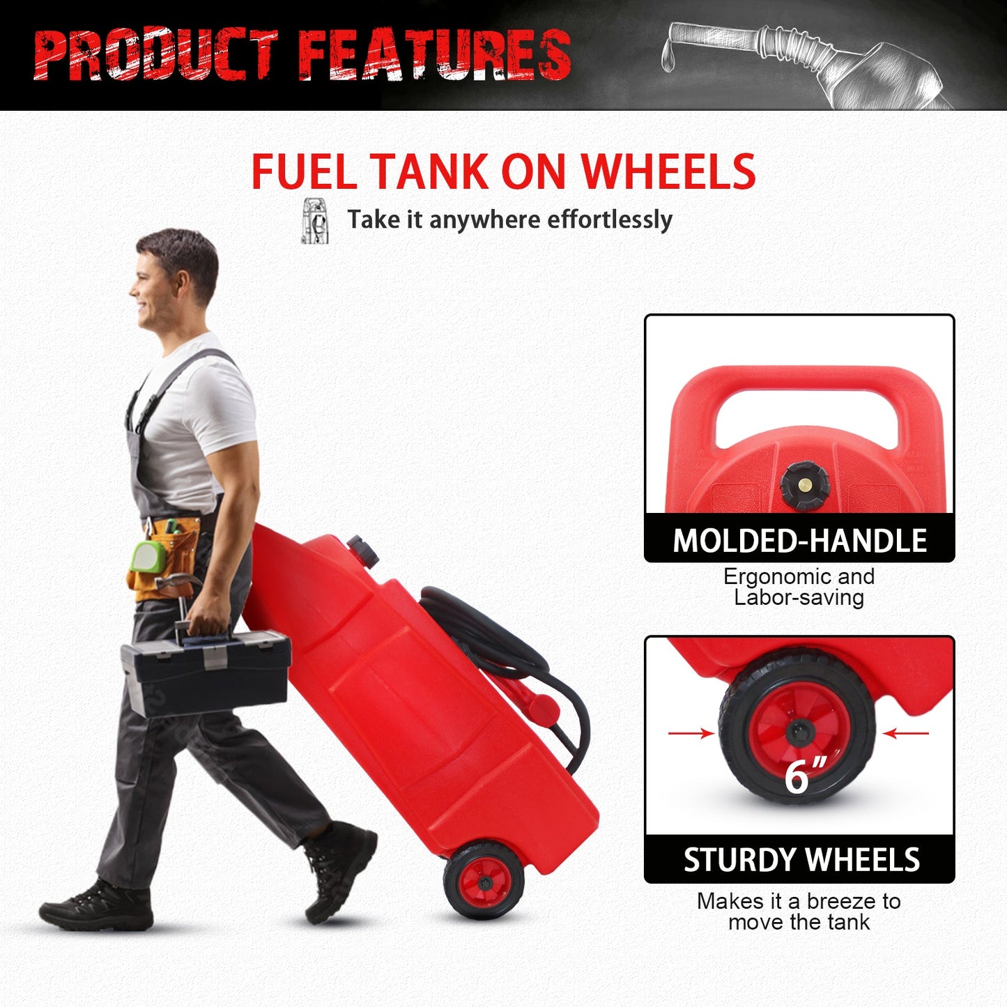 15 Gallon Gas Caddy With Wheels