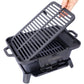 Oval Cast Iron Grill Outdoor Portable Charcoal Tabletop Skillet