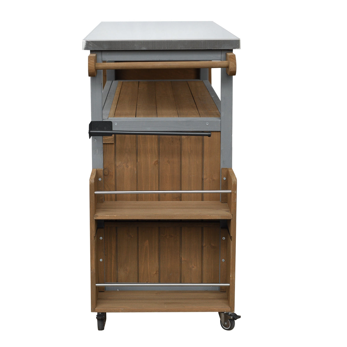 Foldable Outdoor Kitchen Island Patio Mobile Kitchen Cart