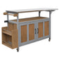 Foldable Outdoor Kitchen Island Patio Mobile Kitchen Cart