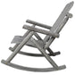 Durable Wooden Porch Rocker, Fir Log Rocking Chair