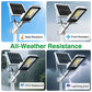 4 Sets of Outdoor Waterproof Solar Lamps, 6000mAh Solar Street Lamps, Suitable for Outdoor Lighting from Dusk to Dawn