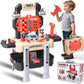 Little Builder Workbench STEM Workshop with Electric Drill Tool Box 83 Piece Construction Set for Kids Ages 3+