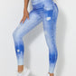 Denim-Look Peach Butt Yoga Leggings – Slim Fit Fitness Workout Pants