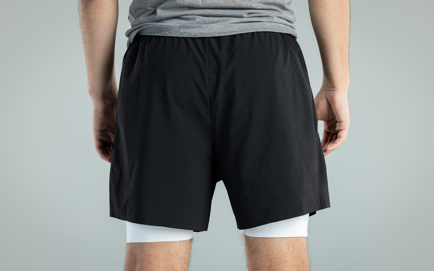Men's V1 Athletic Shorts Black Lightweight Performance Activewear