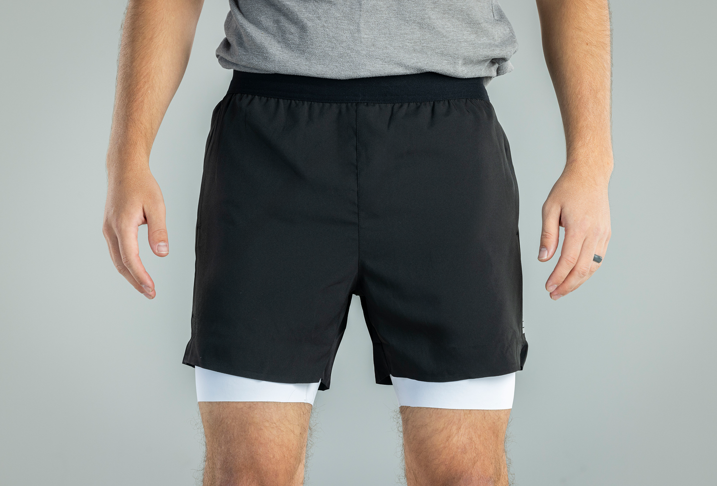 Men's V1 Athletic Shorts Black Lightweight Performance Activewear