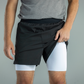 Men's V1 Athletic Shorts Black Lightweight Performance Activewear