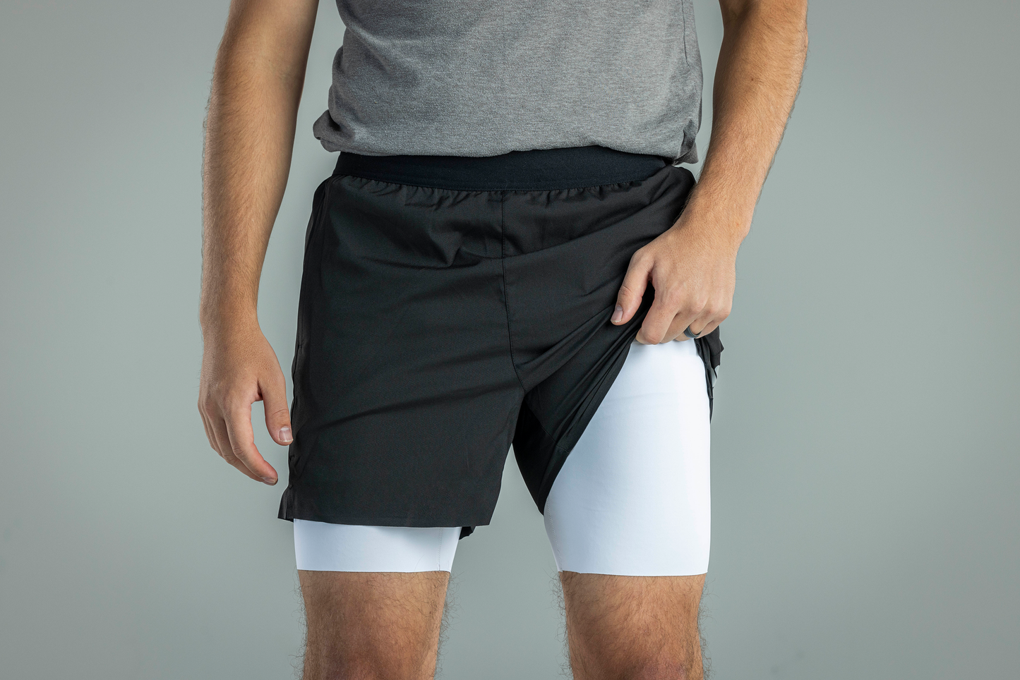 Men's V1 Athletic Shorts Black Lightweight Performance Activewear