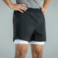 Men's V1 Athletic Shorts Black Lightweight Performance Activewear