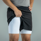 Men's V1 Athletic Shorts Black Lightweight Performance Activewear