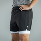 Men's V1 Athletic Shorts Black Lightweight Performance Activewear