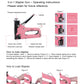 Pink Stapler with Power Adjustment Knob and 3000 Staples assortment-- DT5020P