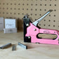 Pink Stapler with Power Adjustment Knob and 3000 Staples assortment-- DT5020P