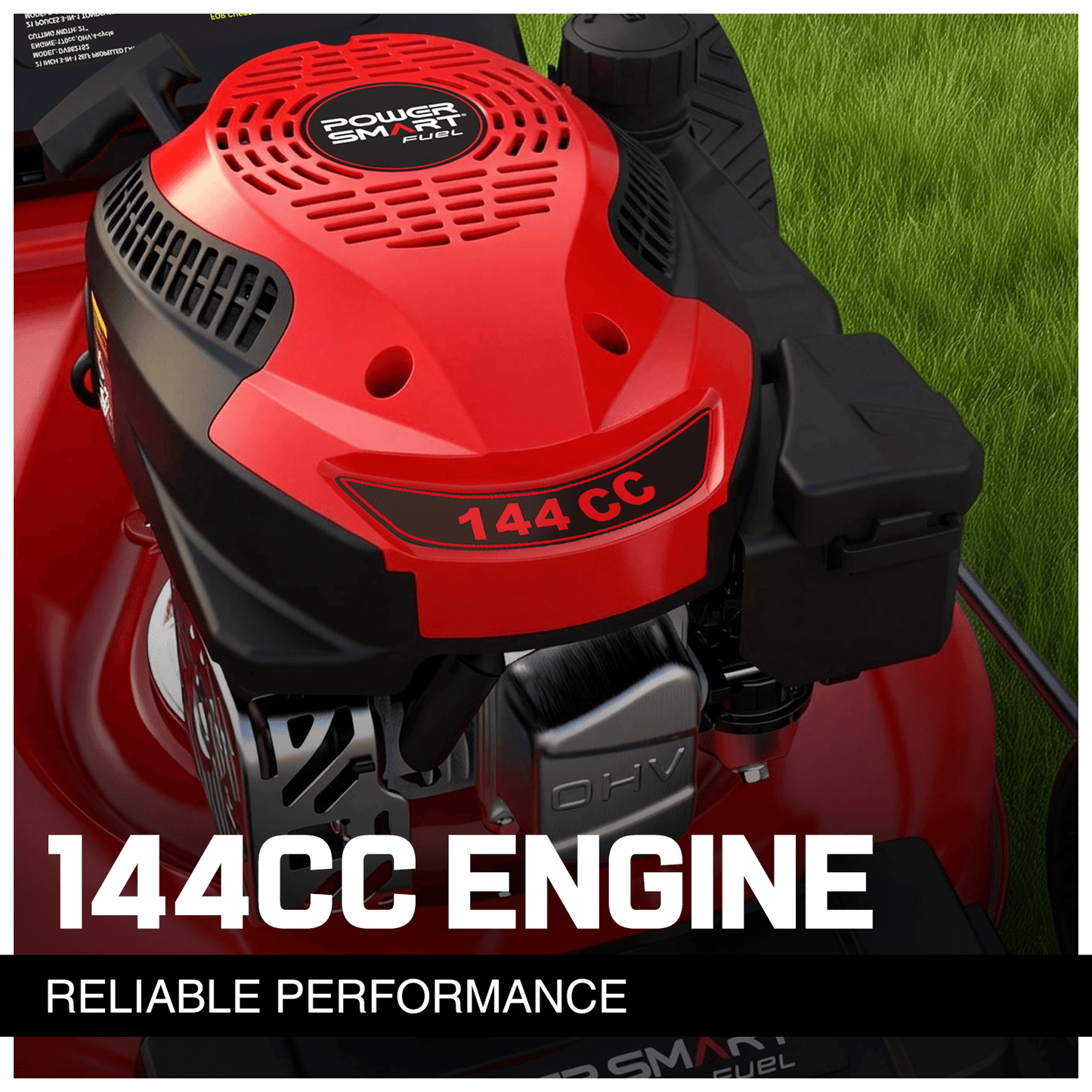 21-Inch 144cc Gas Push 3-in-1 Lawn Mower