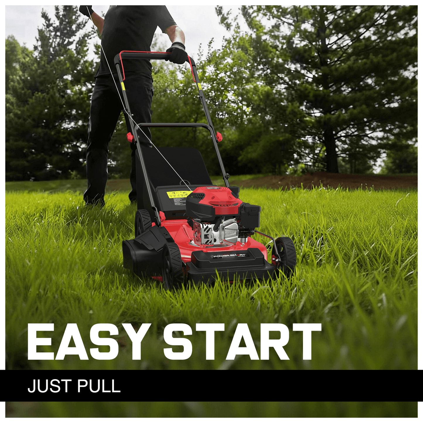 21-Inch 144cc Gas Push 3-in-1 Lawn Mower
