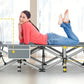 Folding Camping Cot Bed Adult Portable Heavy Duty Oxford Sleeping Cot w/ Pad Bag