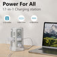 Power Strip Tower Surge Protector 12 AC Outlets 5 USB Ports 8.8ft Cord Gray