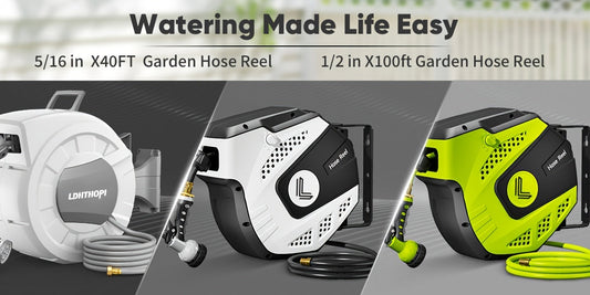 Retractable Garden Hose Reel 40/100/110/130FT Auto Rewind Wall Mounted Hose