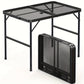 3FT Folding Camping Table Aluminum Portable Adjustable Picnic Table Black