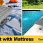 Folding Camping Cot Bed Adult Portable Heavy Duty Oxford Sleeping Cot w/ Pad Bag