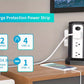 Power Strip Tower Surge Protector 12 AC Outlets 5 USB Ports 8.8ft Cord Gray