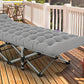 Folding Camping Cot Bed Adult Portable Heavy Duty Oxford Sleeping Cot w/ Pad Bag