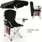 Portable Camping Chair with Canopy Folding Outdoor Chair Beach Fishing