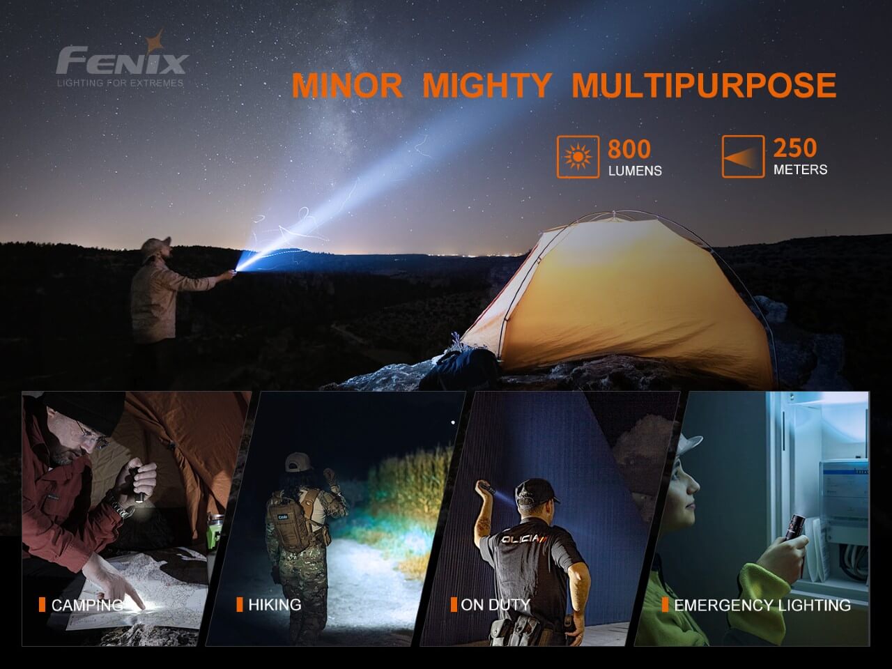 Rechargeable LED Flashlight for Outdoor Use