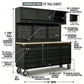 Overhead Pro 72" Rolling Tool Chest | 79" Tall | 24" Deep | 14 Drawers | Overheads | Pegboard & Power Strip