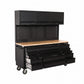 Overhead Pro 72" Rolling Tool Chest | 79" Tall | 24" Deep | 14 Drawers | Overheads | Pegboard & Power Strip