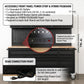 Overhead Pro 72" Rolling Tool Chest | 79" Tall | 24" Deep | 14 Drawers | Overheads | Pegboard & Power Strip