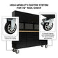 72 inch Rolling Tool Chest with Light & Power Strips, Workbench, Upper Cabinets & Pegboard