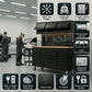 72 inch Rolling Tool Chest with Light & Power Strips, Workbench, Upper Cabinets & Pegboard