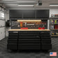72 inch Rolling Tool Chest with Light & Power Strips, Workbench, Upper Cabinets & Pegboard