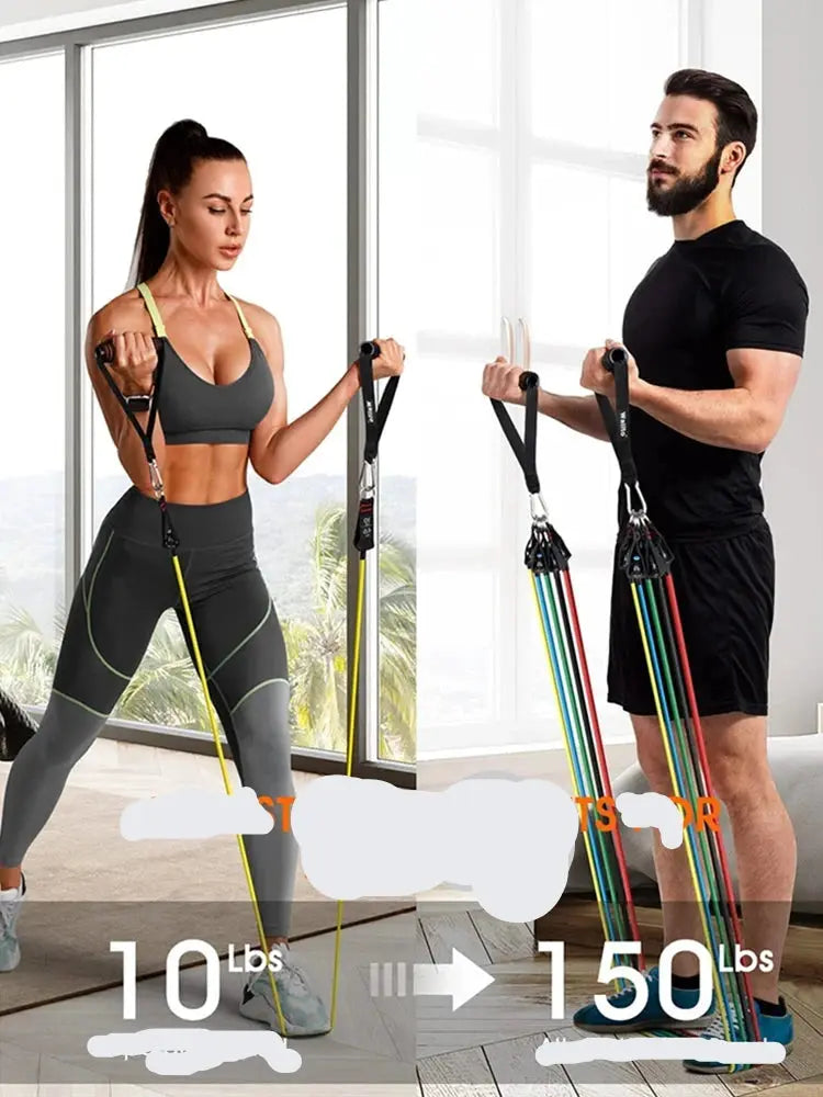 150lb Resistance Band Set for Home Workouts