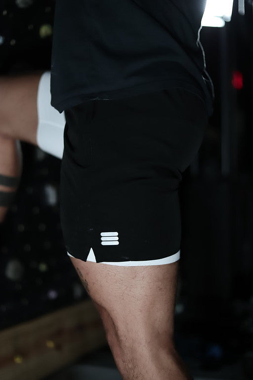 Men's V1 Athletic Shorts Black Lightweight Performance Activewear