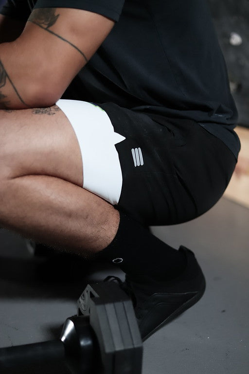 Men's V1 Athletic Shorts Black Lightweight Performance Activewear