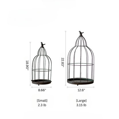 Vintage Garden Birdcage Display