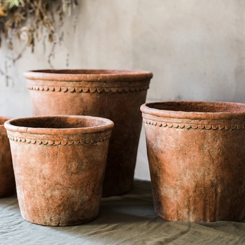 Large Terracotta Red Concrete Garden Planter Flower Pot